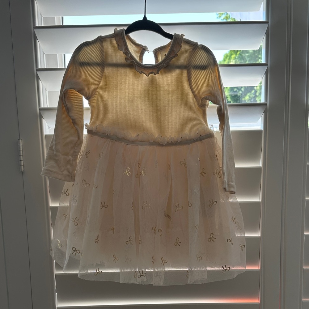 H&M Cream and Gold Kids Dress